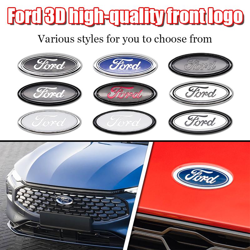 llic1 11.5X4.5cm Car Logo For Ford Ranger Escape Mondeo Fusion Fiesta Kuga Edge Focus Mustang Rear Trunk Emblem Sticker Accessories