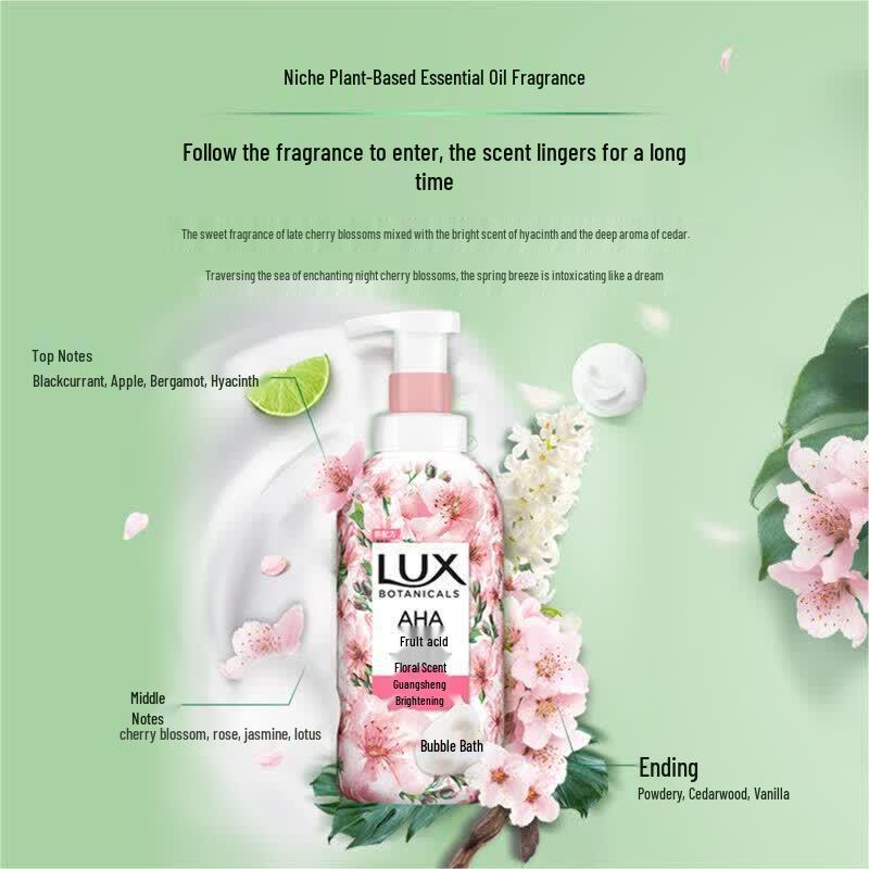 LUX Plant Extract Fruit Acid Bubble Shower Gel Duo, Random Scent