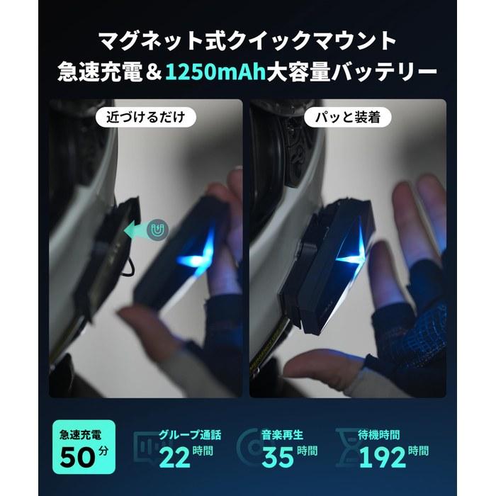 Велосипедный интерком ASMAX F1 – Сетевая связь для 10 райдеров, Bluetooth 5.3, Голосовое управление, Черный (1 блок)