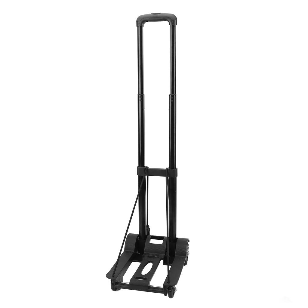Folding Hand Truck 4 Wheels Iron Tube 99.2 Lb Load Bearing Foldable Luggage Trolley Cart for Travel 