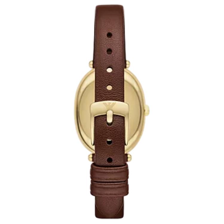 Emporio Armani Двухстрелочные коричневые кожаные часы AR11708