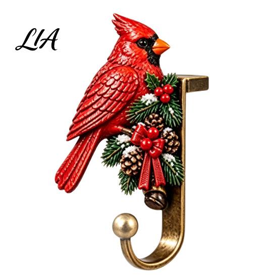 Decorative Mantel Hangers Christmas Stocking Holder for Shelf, Resin Santa Snowman Hooks Reindeer Hooks, No-Drill Fireplace Hanger Holiday Decor