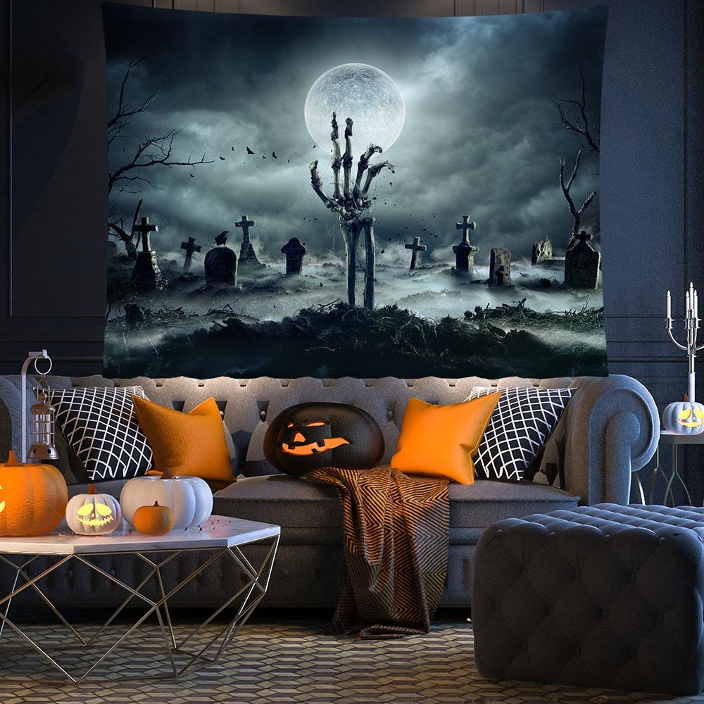 Новый фон для вечеринки в стиле ужасов на Хэллоуин, украшение на ночь ужасов, баннер, подвесная ткань, атмосфера, ткань, украшение для дома