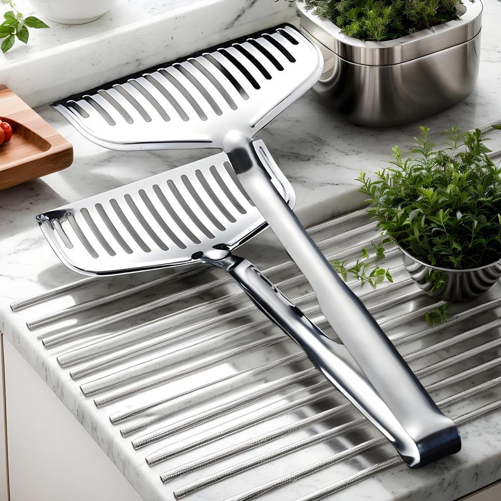 Kitchen Tongs Grilling Metal Tongs For Cooking Non-Slip Grip Spatula BBQ Tools Grilling Accessories Kitchen Utensils For Fish