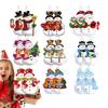 Декор для елки Санта Снеговик С принтом Подвеска для декора елки 18x Деревянных украшений Украшение для праздничной вечеринки Рождество
