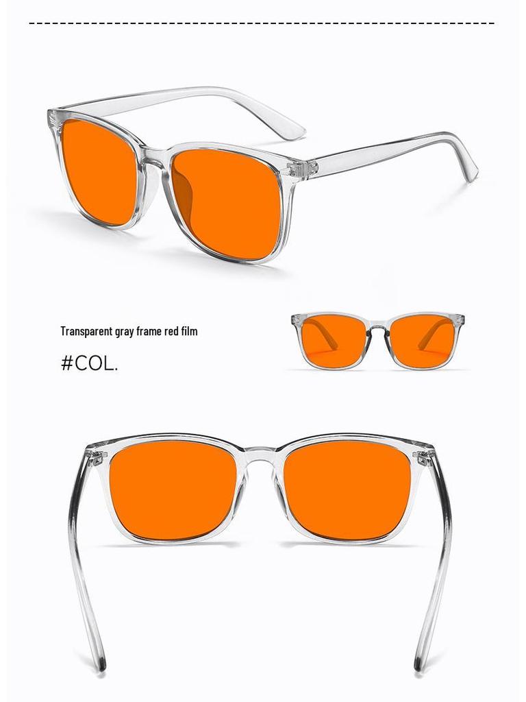 Light-Enhancing Sleep-Aid Glasses: Blue Light Blocking, Reflective Coating, Anti-Blu-Ray, Anti-Radiation, Melatonin Support, TR Frame.