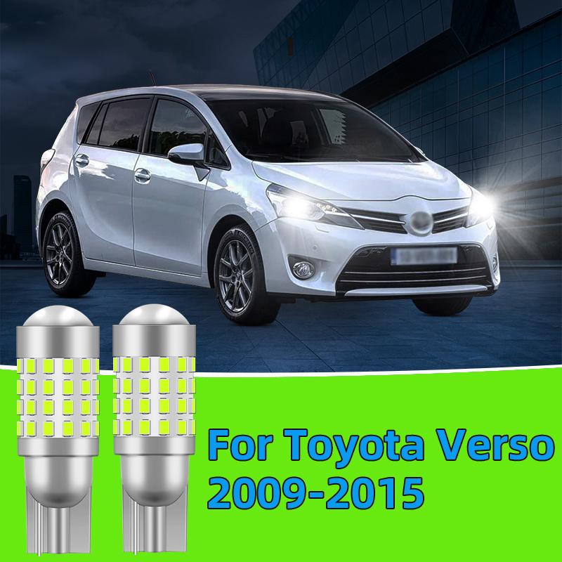 2PCS For Toyota Verso 2009-2015 Car Led Bulb T10 W5W width lights side marker position Signal Lamp 12V 24V Clearance Light White