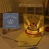 Музыкальная 3D Pop-Up Открытка-Поздравление с Днем Рождения - Светодиодная Подсветка, Дизайн Торта, Автоматическое Воспроизведение Музыки, Идеальный Подарок для Мамы, Жены, Братьев/Сестер и Друзей