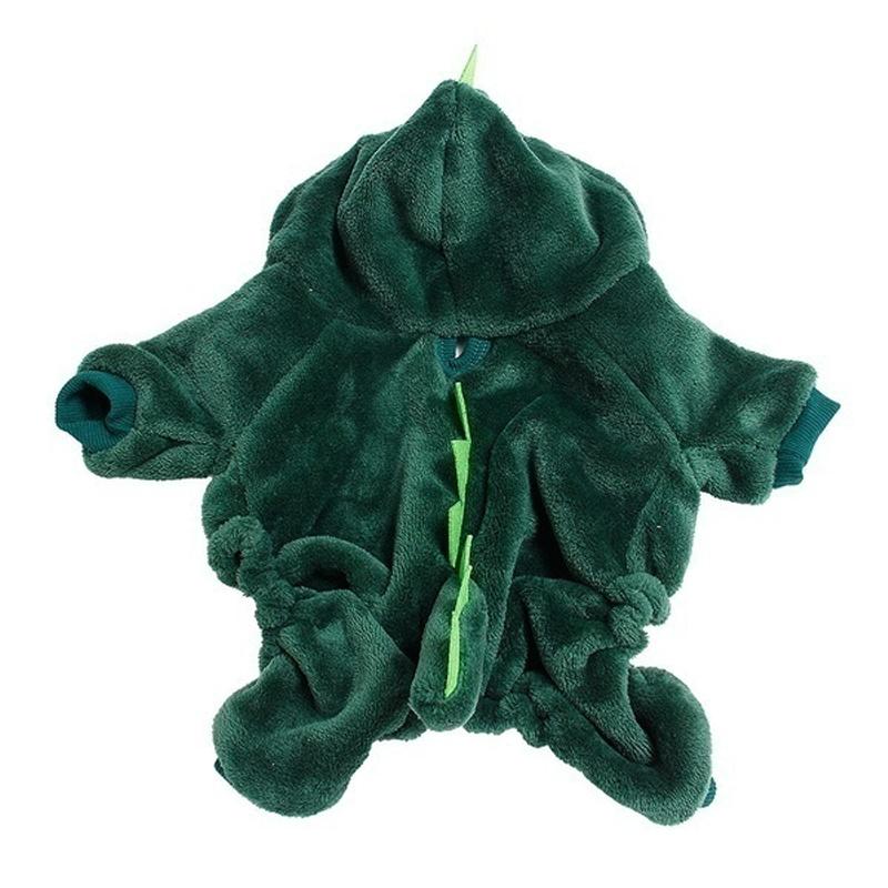 1PC Puppy Dinosaur Pet Clothes Plush Clothes Warm And Comfortable Funny Winter Kitten XS-XL