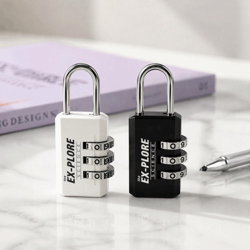 Electroplated Steel Shackle Code Lock Compact Lightweight Password Lock  Toolbox