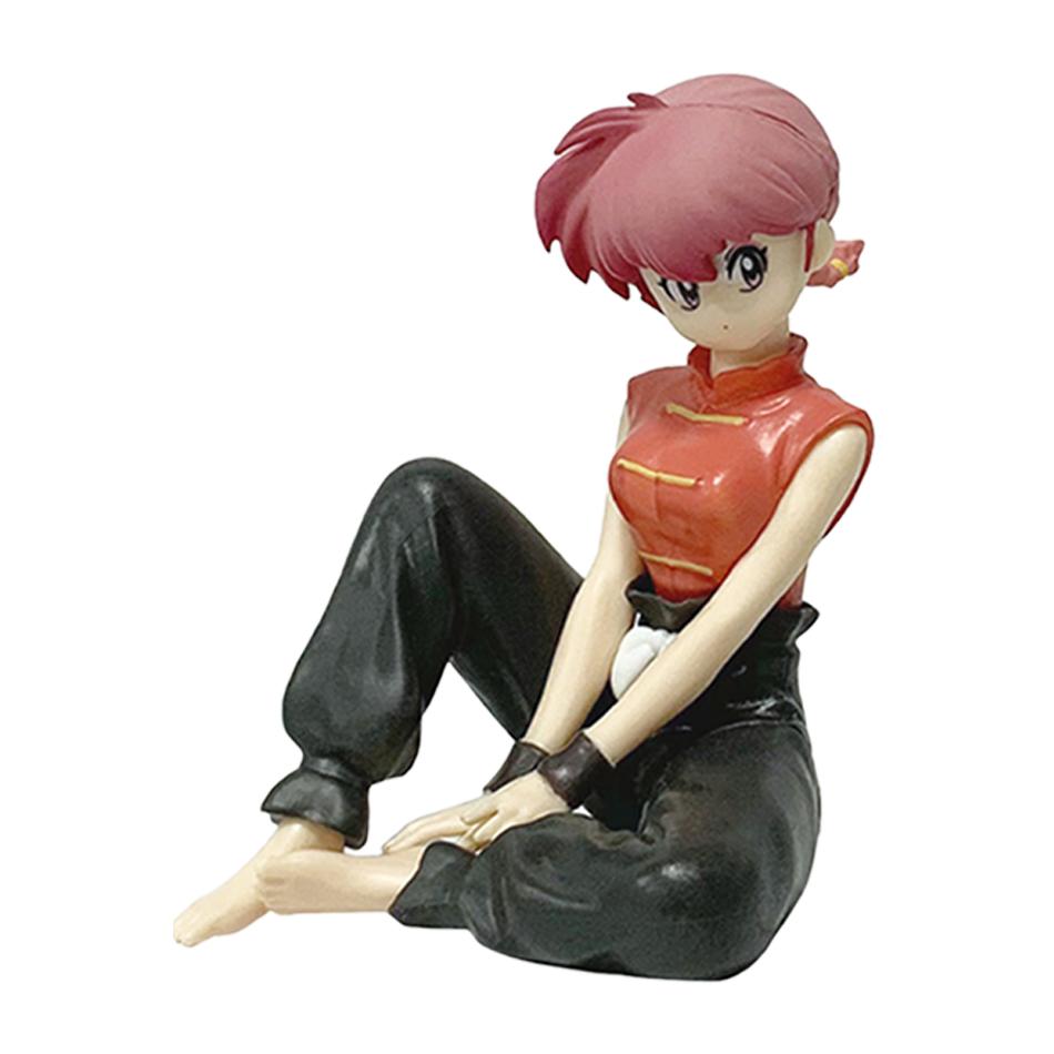 НОВИНКА В НАЛИЧИИ 10 см Ranma 1/2 Тэндо Аканэ Ранма ПВХ Аниме Фигурка Периферия Каваи Сидячие Игрушки Настольные Украшения для Автомобиля Модель Подарки