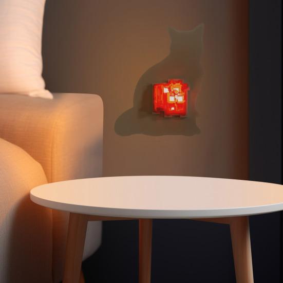 Ночник с эффектом рассеянного света и 3D-тенями, креативный ночник в виде силуэта птицы или кошки с присосками, теплое свечение, рассеянное освещение для спальни и гостиной.