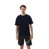 Champion Short Sleeve Crew UV Graphic Logo Dark Men's T-Shirt, Neck, Quick-Drying, Protection, Water-Repellent, Print, Navy, C3-ZS316