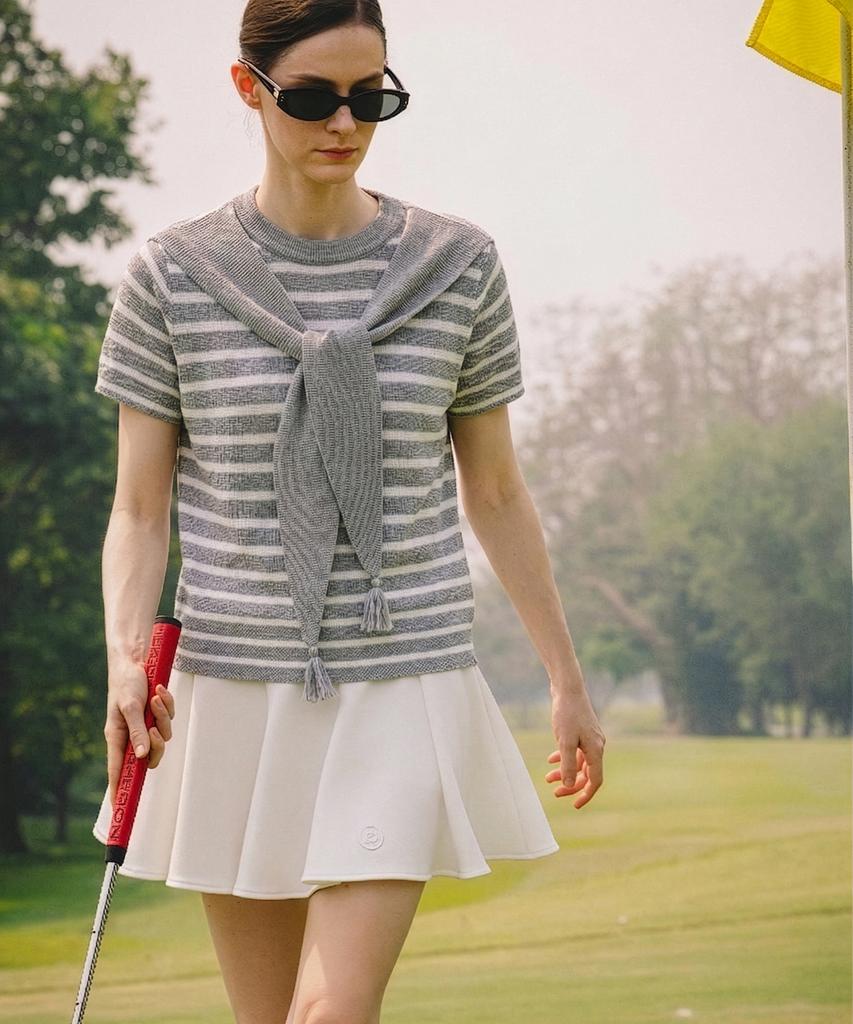 OBER GOLF Striped Tie Knit (Gray)