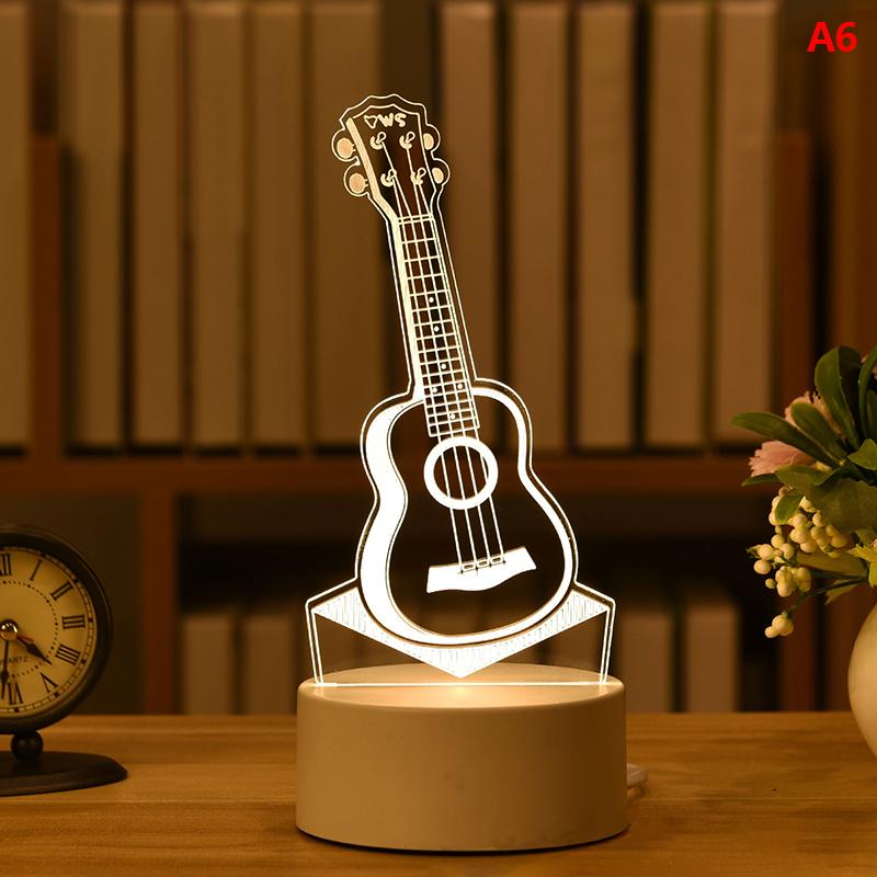 3D Пластина Светодиодная Лампа Креативные Ночники Новинка Иллюзия Ночник Настольная Лампа Домашний Декоративный Подарок