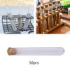 50 Pieces Test Tubes with Cork Stoppers Sample Storage Clear Party Favors Organizer for