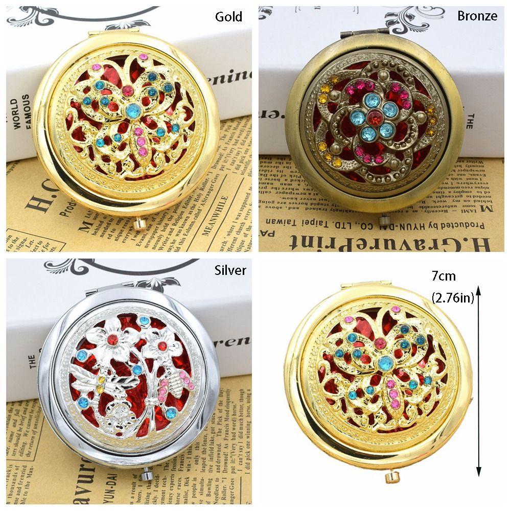 Folding Folding Pocket Mirror Double-sided Round Makeup Mirror Office