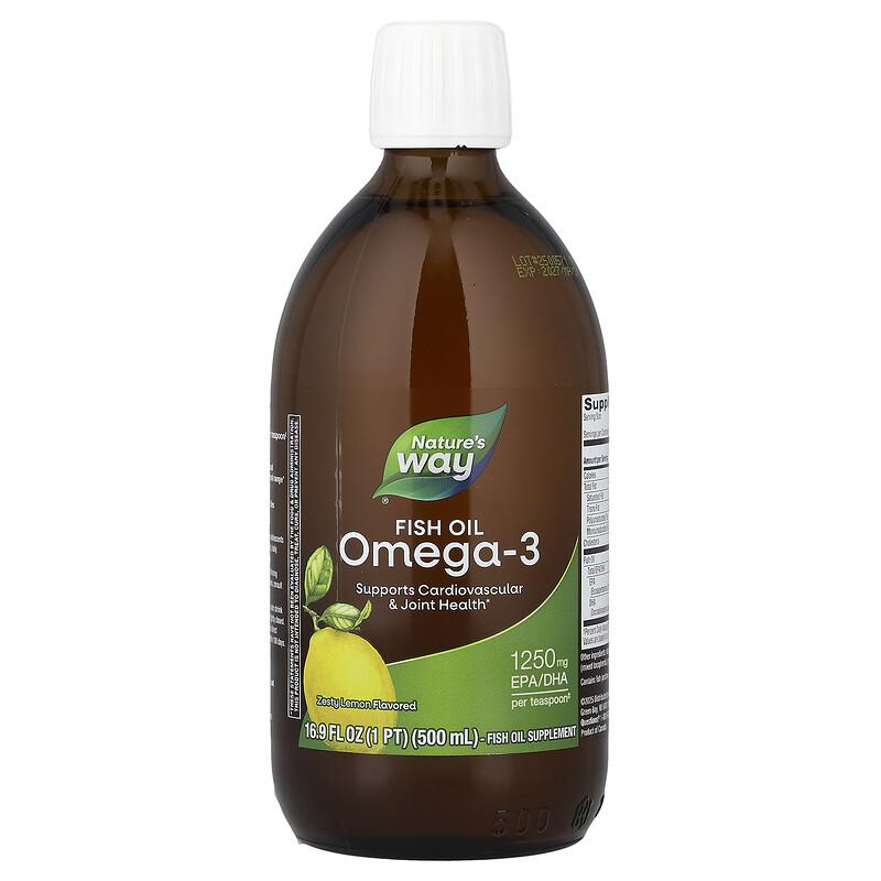 Fish Oil Omega-3, Zesty Lemon, 16.9 fl oz (500 ml)