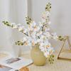 Yousheng Artificial Moth Orchids 2 Fork Realistic Fake Silk Flower Wedding Party Home Office Table Centerpiece Faux Phalaenopsis Floral Branch