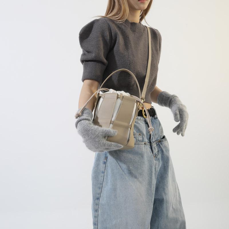 IELGY Женская сумка-мешок, стильная текстурированная сумка через плечо через плечо