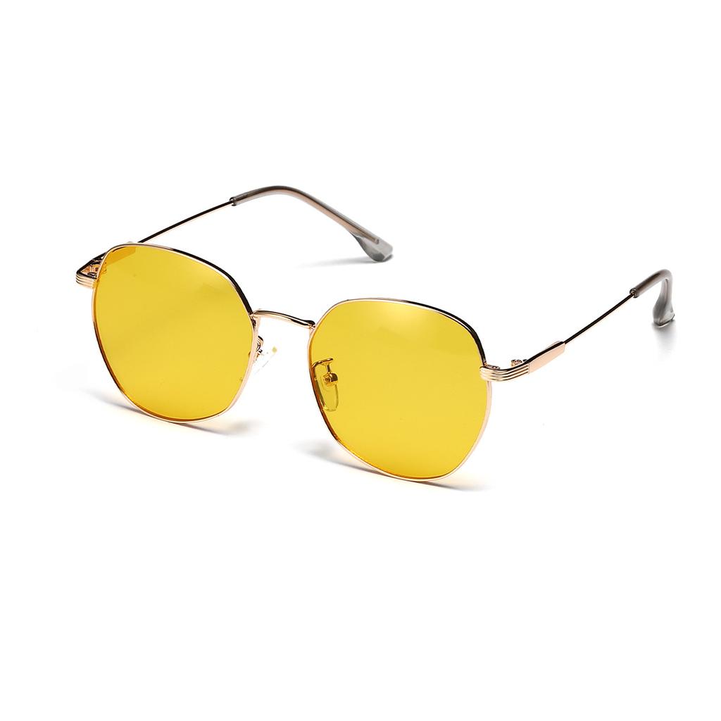 Круглые очки мужские конфетного цвета красные литературные солнцезащитные очки женские металлические большие солнцезащитные очки с большим лицом поставка