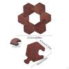 6Pcs Wooden Coaster Cup Coasters Reusable Puzzle Tea Pad Drink Jigsaws for End