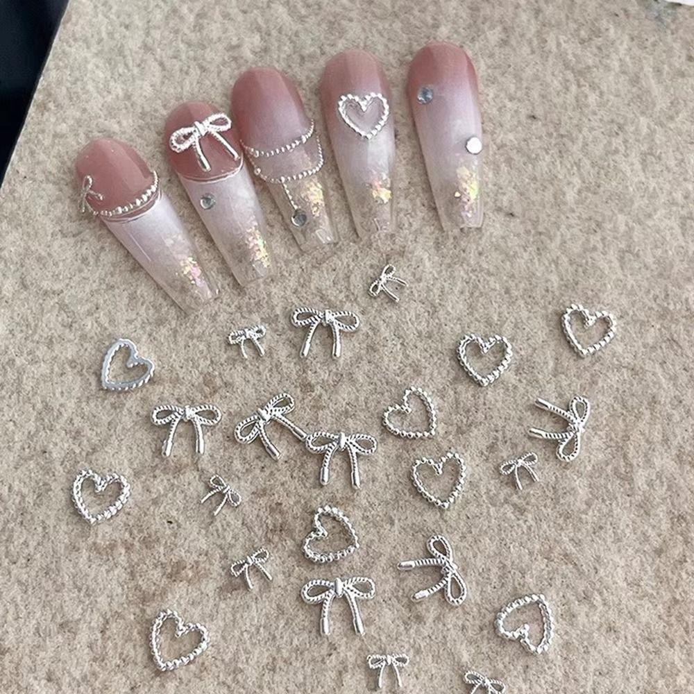 10Pcs/Bag Mini Love Nail Decals Alloy Manicure Accessories DIY Manicure Designs Supplies