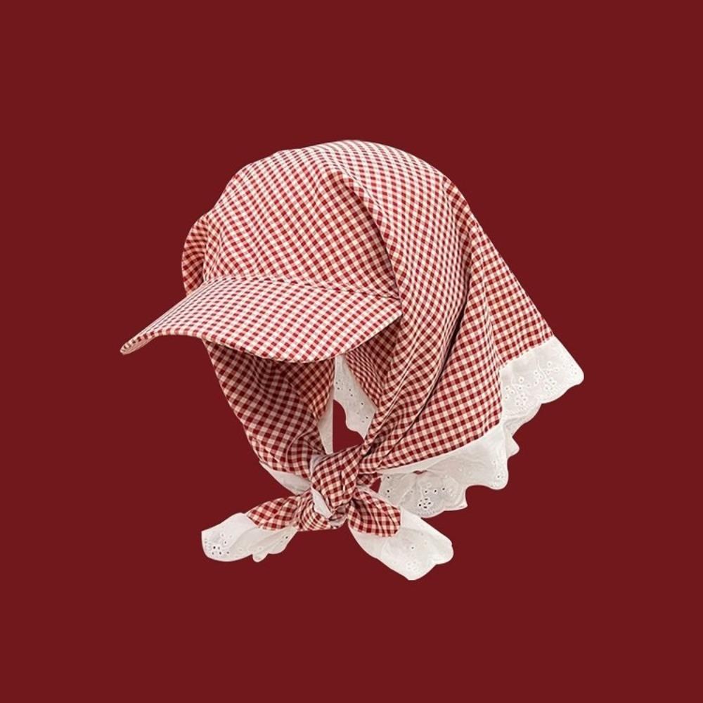 Кепка-платок с кружевным краем, бейсболка с защитой от ультрафиолета, модная шляпа от солнца, весна