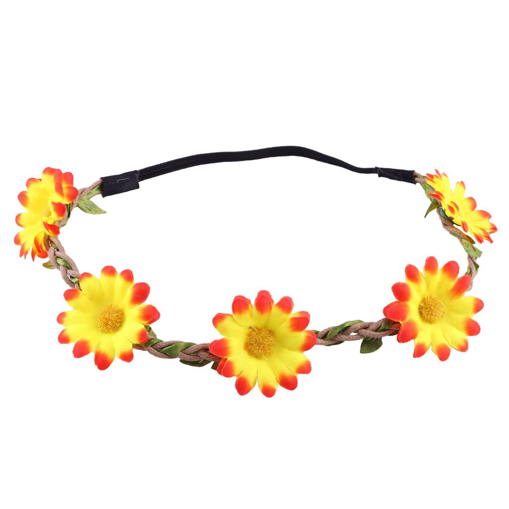 Женская свадебная повязка на голову с цветочным принтом, очаровательная цветочная тиара, вечерние гирлянды для невесты, венок принцессы, головной убор с короной для девочек, аксессуары для волос