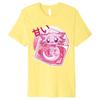 Kawaii Axolotl Strawberry Milk Japanese Anime Girls Teenager Premium TShirt Y2k Cartoon Unisexga Graphic Aesthetic Clothes Novelty
