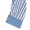 Женская рубашка с цветовыми блоками, полосками, вставками, свободного кроя, с длинным рукавом и воротником