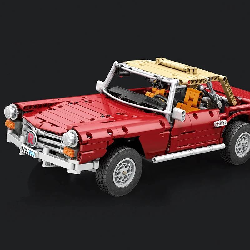 1578 шт., ретро классические автомобильные строительные блоки, технология дистанционного управления, электронные кирпичи, 280SL, модель автомобиля, детские игрушки, подарки на день рождения