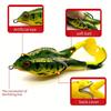 Double Propellers Frog Lure Rotating Tail Soft Frog Lure Artificial Bait  Freshwater Fishing