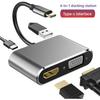4 в 1 USB C Hub Type C to HDMI VGA адаптер с PD быстрой зарядкой для Nintendo Switch USB 3.0 порты