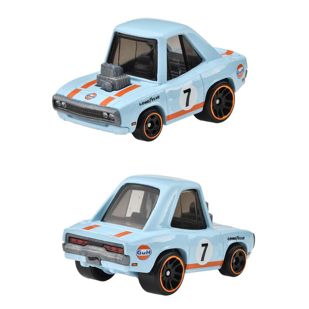 Hot Wheels Theme Automotive Assortment Noppo Gulf Racing Box of 10 Vehicles Toy Mini Car 3 Years Old and Up Multi - 987L-GDG44