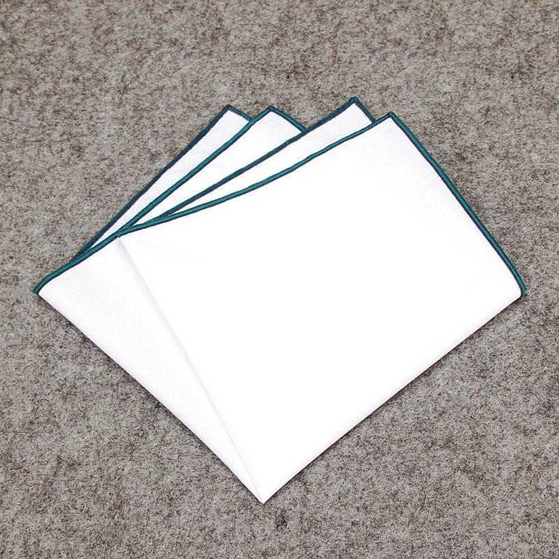 Men Plain White Handkerchief White Organic Pocket Square Hankies Cotton Soft Solid Color