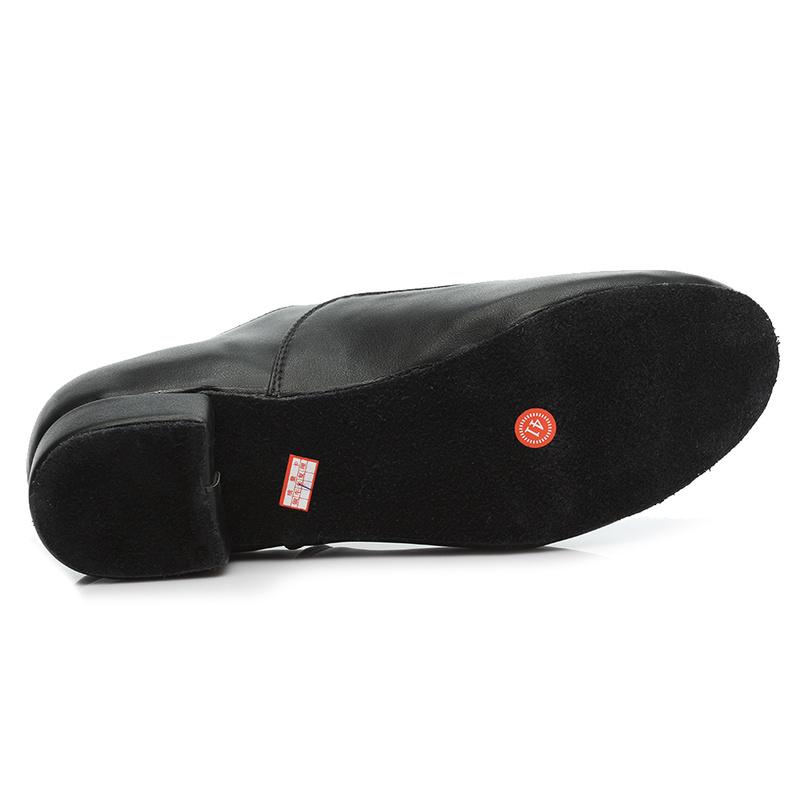 Low Heel 2.5cm Men's Modern Dance Shoes Professional Lace-up Black Leather Tango  International Standard Dance Shoes