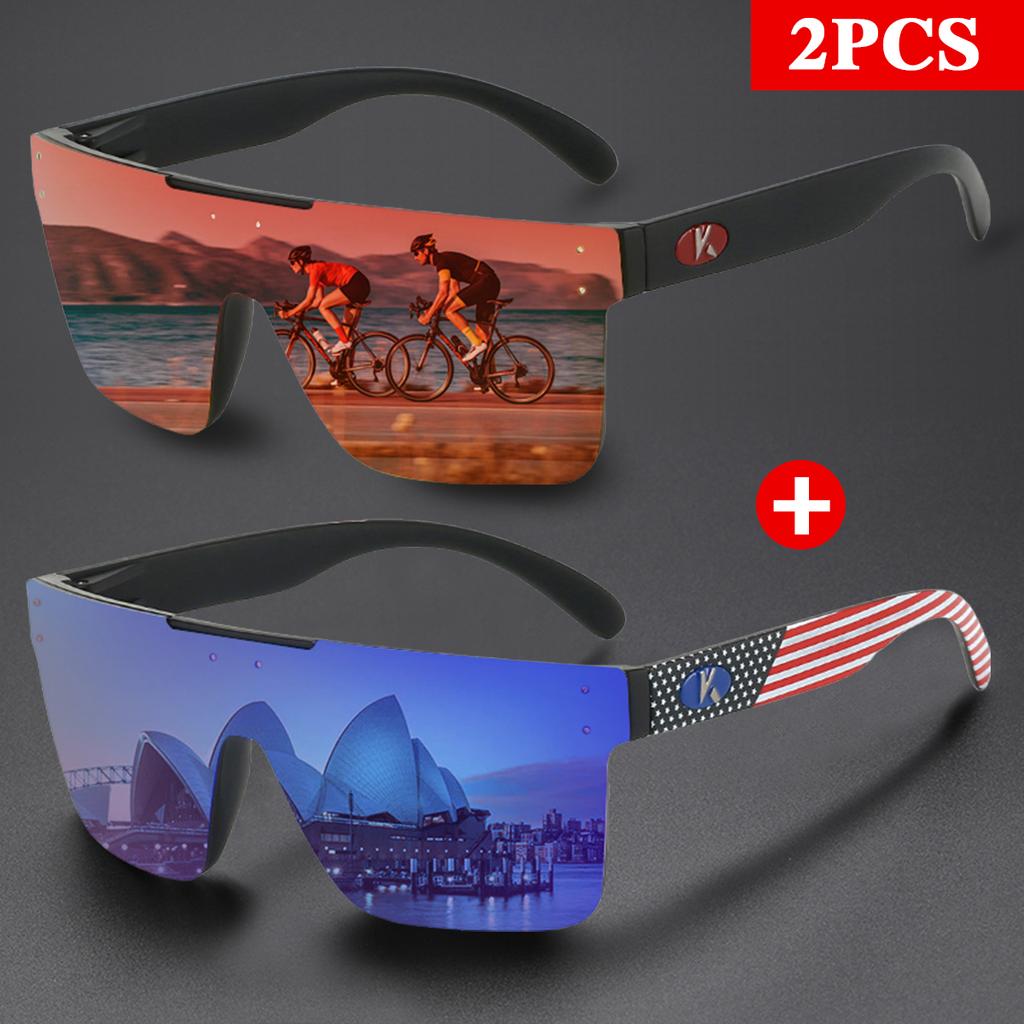 Karos 2 шт. Новые уличные солнцезащитные очки для велоспорта для мужчин и женщин, очки для вождения, спортивные очки для скалолазания, УФ-защита 400, велосипедные очки