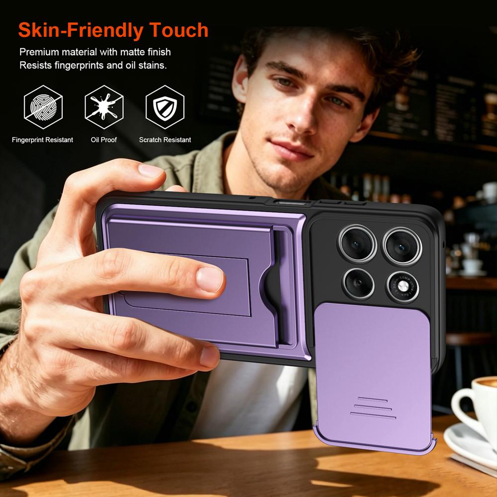 KEYSION Сумка-кошелек Чехол для телефона для Motorola MOTO Edge 60 Pro 60 Fusion 5G Сдвижная защита камеры Подставка Ударопрочный чехол