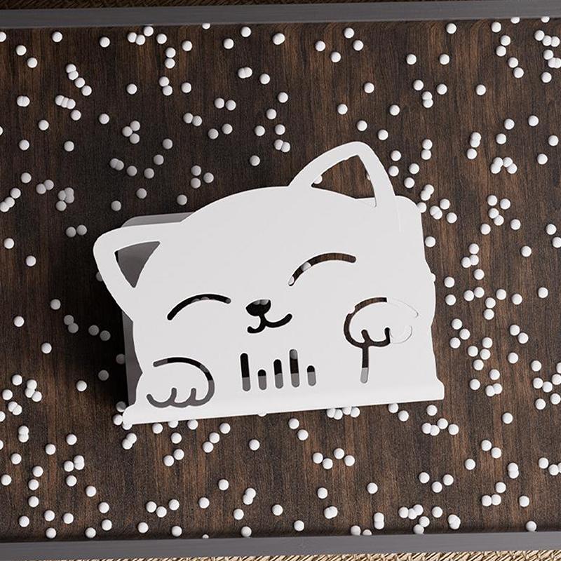 Настенный Беспроводной Wifi Роутер Полка Коробка для Хранения Форма Кошки Пластиковый Органайзер Коробка Держатель для Кабелей и Питания Коробка-Органайзер Домашний Декор