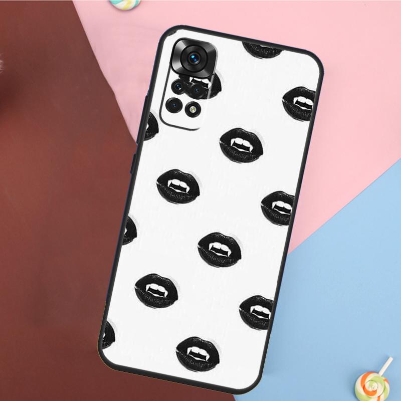Сексуальный чехол-губы вампира для Xiaomi Redmi Note 14 13 12 9 10 11 Pro 9S 10S 11S 12S Redmi 14C 10C 12C 13C