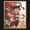 Nezha DIY Handmade Educational Stress Relief Puzzle - Chinese Style Adult Gift with Frame, 10 Demon Child Pieces