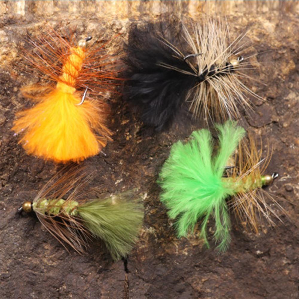 5PCS New Swimbaits Treble Hooks Insect Crank Flies Lure Bionic Bait Shrimp Fly Trout Fishing Lures
