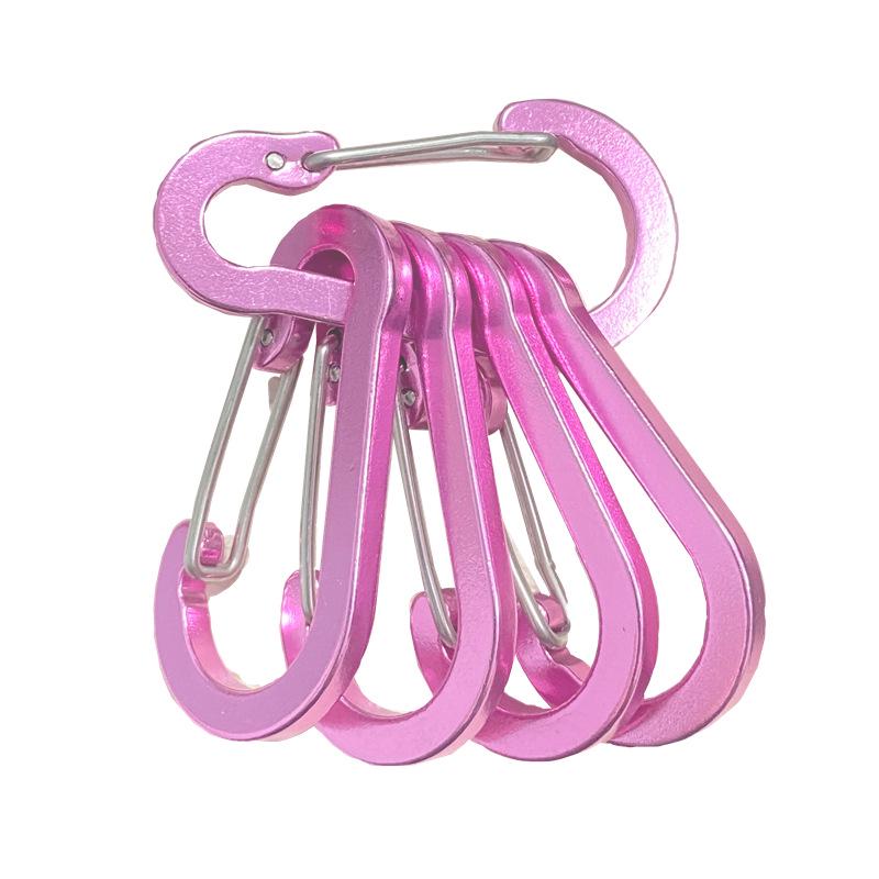 Multicolor No. 5 Aluminum Steel Gourd-Shaped Carabiner for Bottles and Backpacks