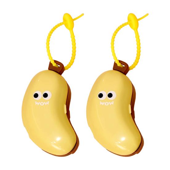 Banana Toothbrush Case Portable Toothbrush Organizer with Silicone Toothpaste Dispenser Hanging Travel Toothbrush Box for Home Use Vacation Camping