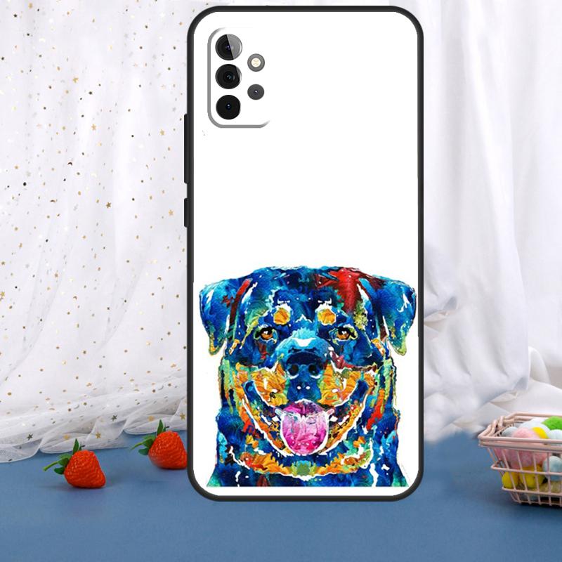 Cartoon Rottweiler Dog For Samsung Galaxy A55 A35 A05 A52 A32 A22 A54 A14 A16 A26 A36 A56 A06 A15 A53 A33 A13 Case