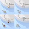 Pink Tarot Card Pendant Bead Component Stars Moon Sun Authentic Original Copper Metal Charm Bead Components Bead Components Compatible With Bracelet