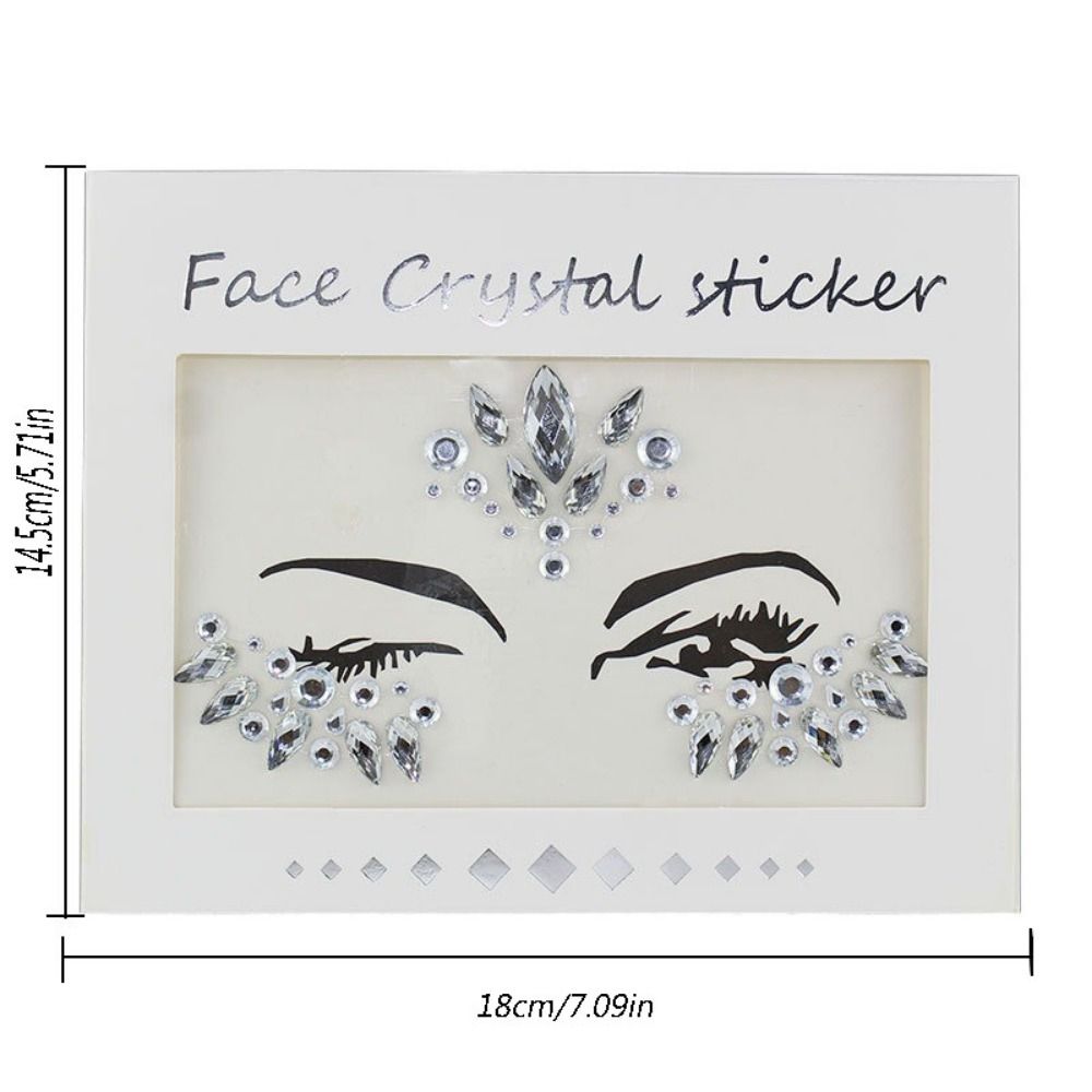 Disposable 3D Face Tattoo Crystal Sticker Fashion Temporary Tattoo Sticker Girls