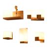 Modern Led Wooden Wall Lamps Nordic Frosted Glass Wood Lights Sconce Hallway Aisel Hotel Bedroom Minimalist Solid Wood Corridor