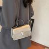 Chic Small Square Bag For Women 2024 Summer Trendy Pu Leather Crossbody Bag